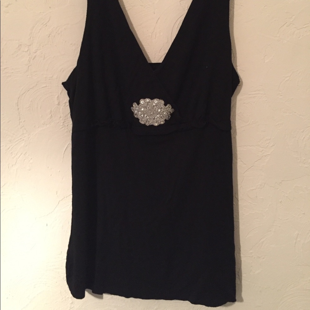 ⭐️2 TOPS-dressy tank, Pink with rose